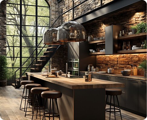 Professional food-service kitchen for restaurants and hospitality businesses