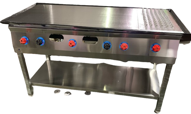Commercial burner gas range, view 3