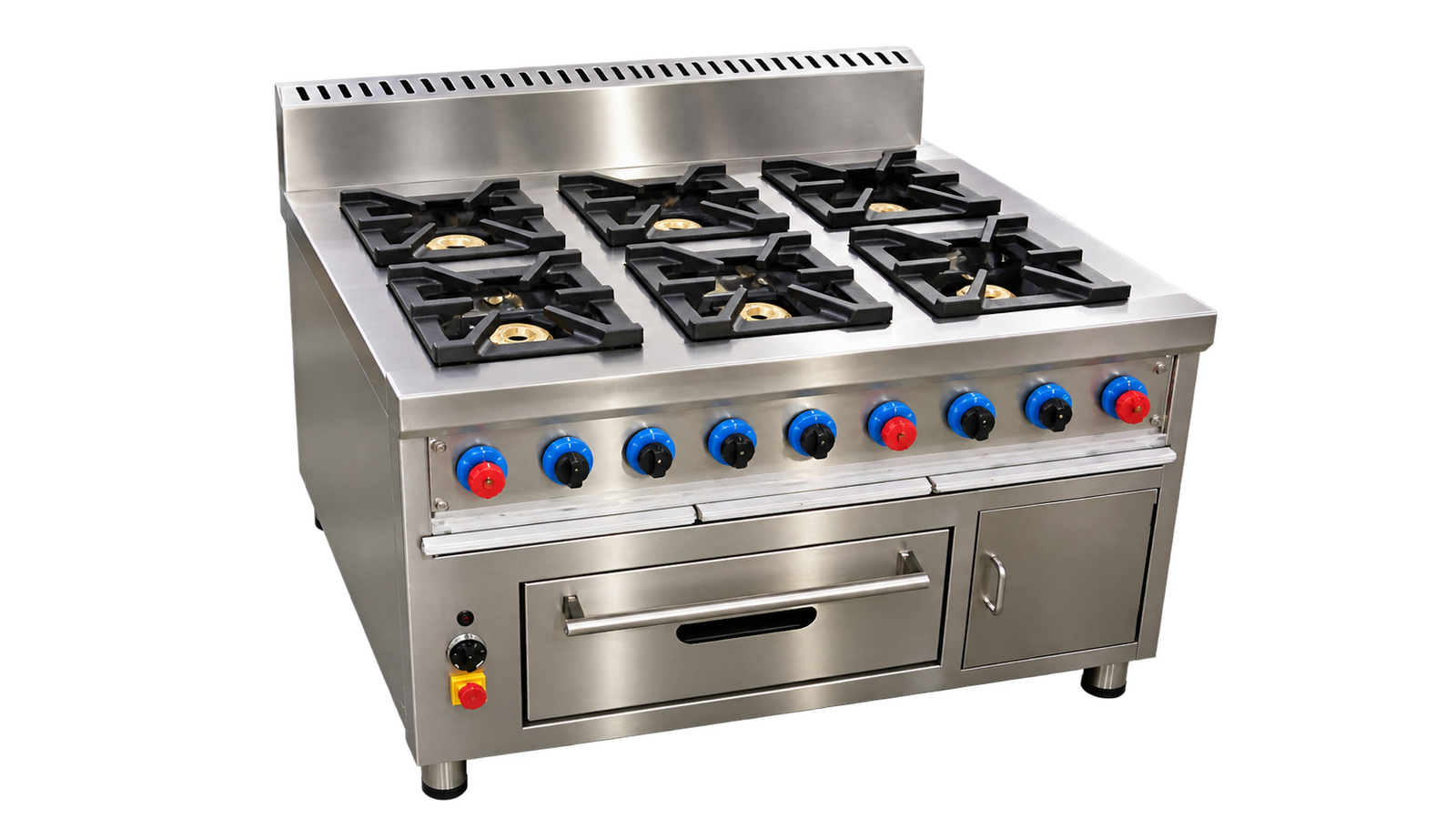 Commercial burner gas range, view 2