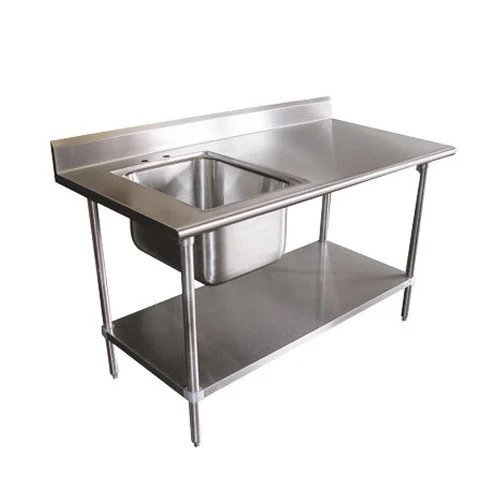 Commercial kitchen stainless steel washing area
